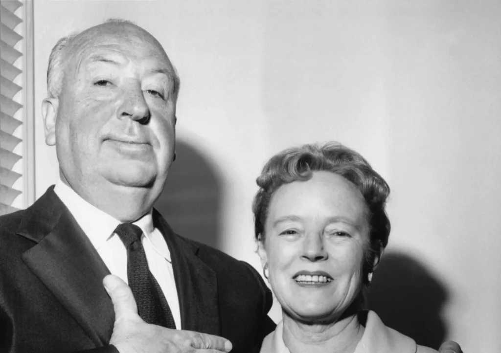 Alfred Hitchcock y su cónyuge Alma Reville
