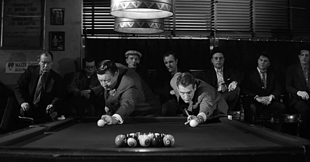 Jackie Gleason y Paul Newman en El buscavidas