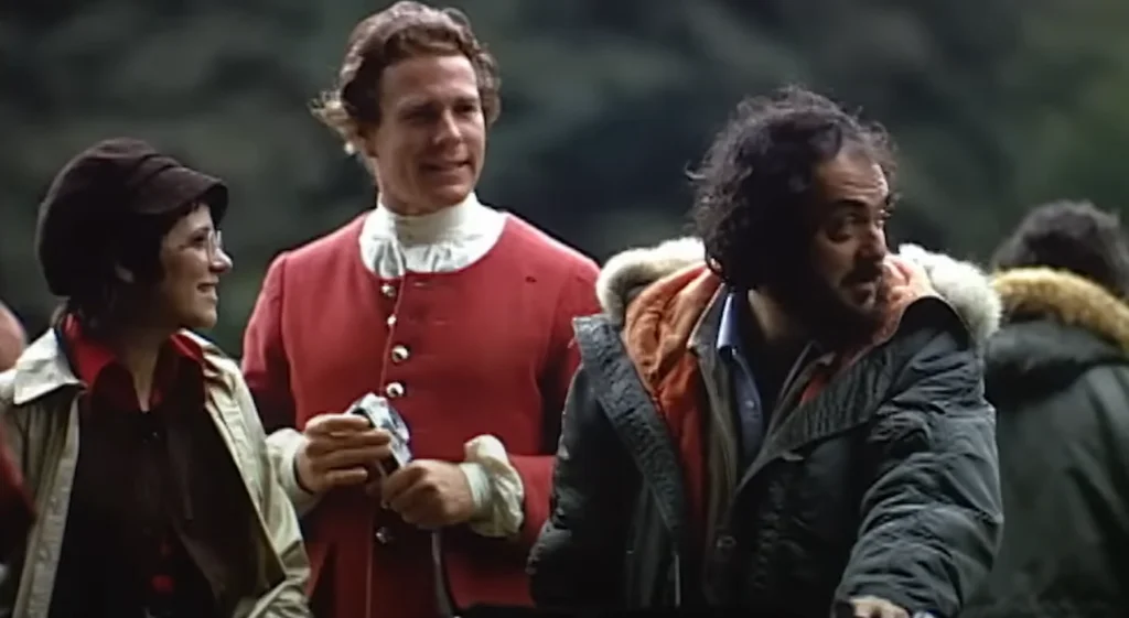 Kurbick en el rodaje de Barry Lyndon