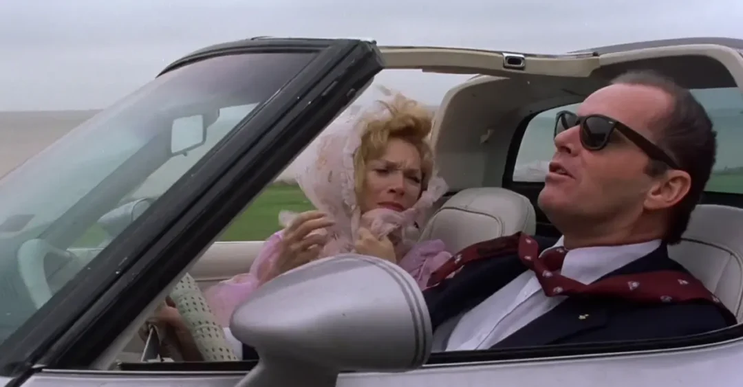 Shirley MacLaine y Jack Nicholson en una escena de La fuerza del cariño (1983)