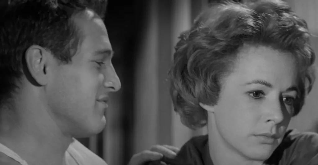 Paul Newman y Piper Laurie en El buscavidas