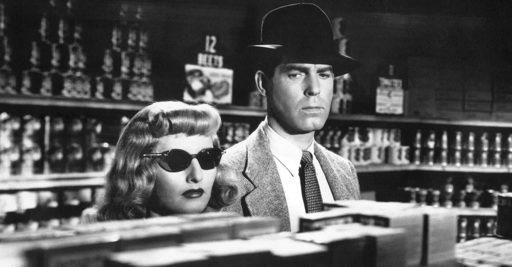 Fred MacMurray y Barbara Stanwyck en Perdición (1944)