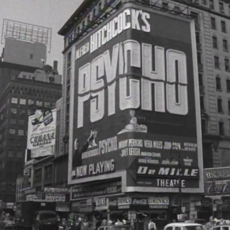 Carteles en cines 1960 Psicosis