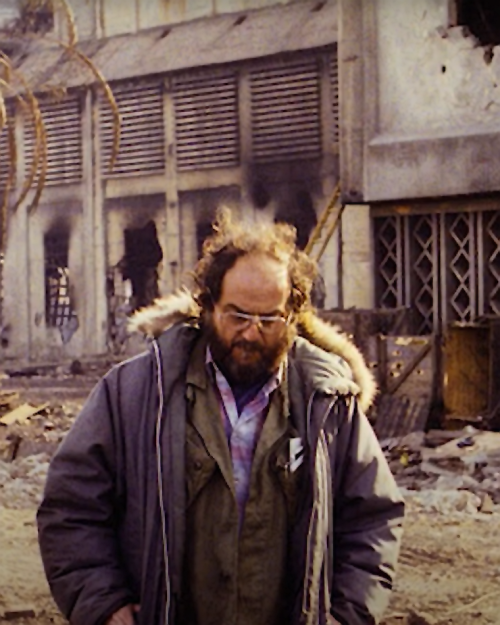 Stanly kubrick rodando La Chaqueta Metálica