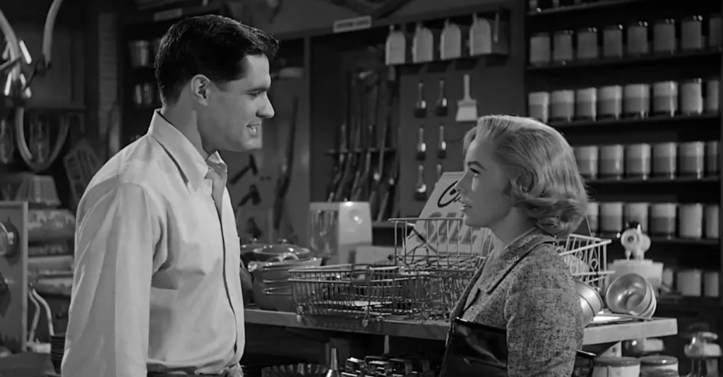 Vera Miles y John Gavin en Psicosis
