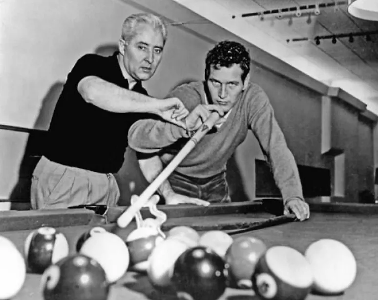 Wille Mosconi con Paul Newman