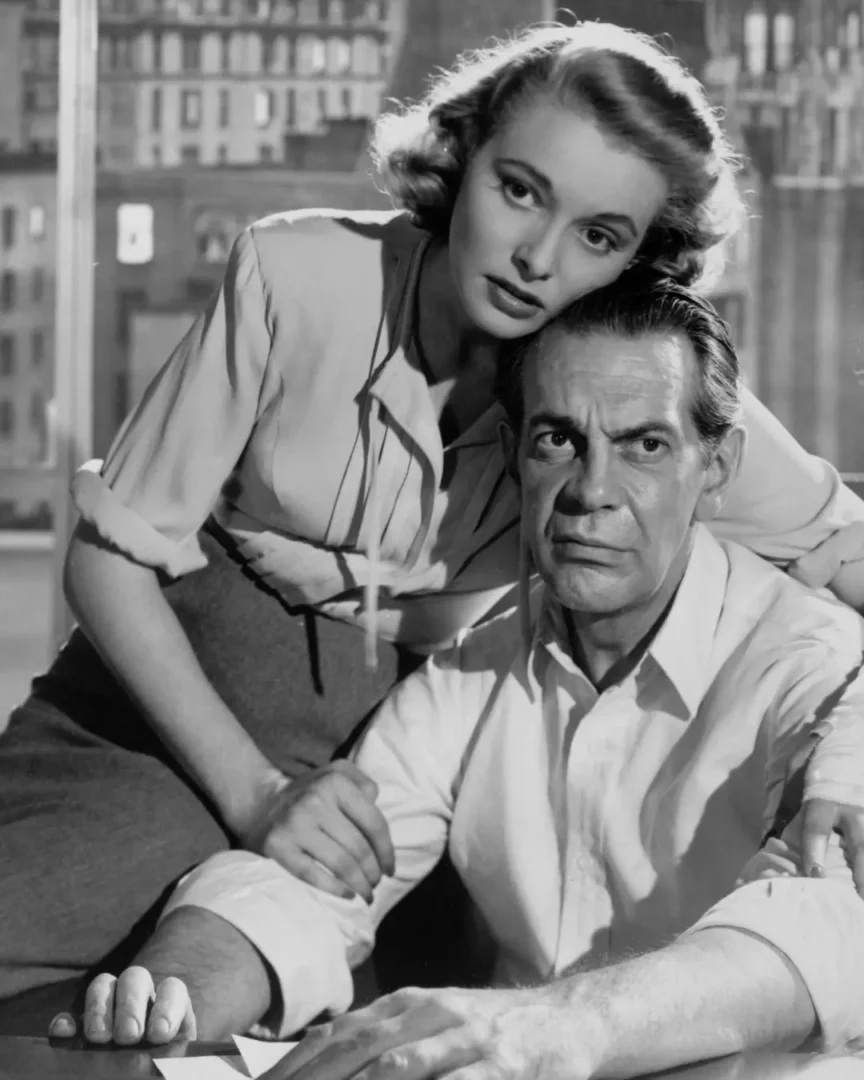 Patricia Neal y Gary Cooper en 1949, "El Manantial" (The Fountainhead).