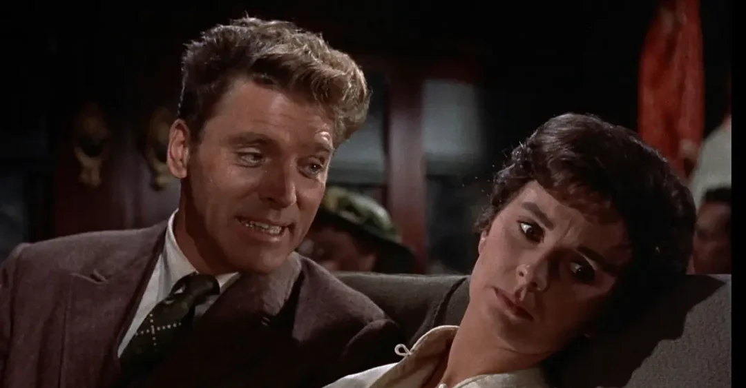 Burt Lancaster y Jean Simmons en El fuego y la palabra.