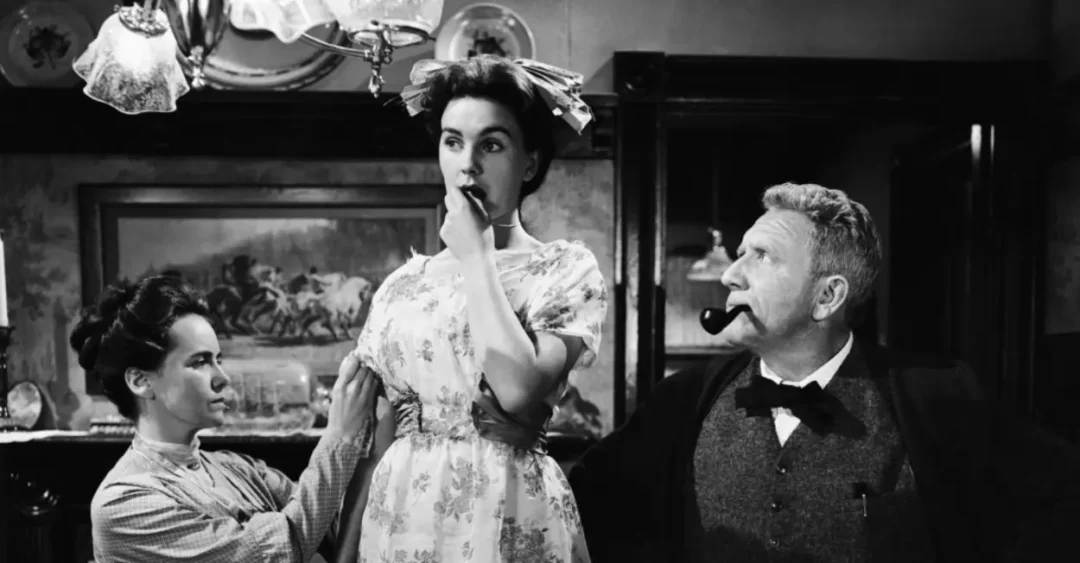 La actriz, con Jean Simmons y Spencer Tracy