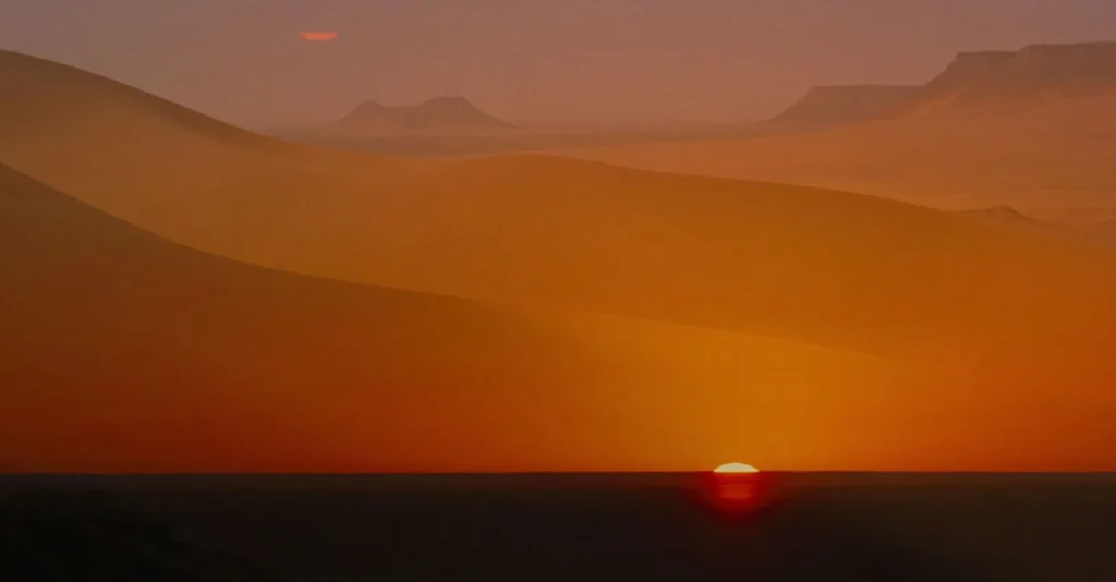 amanecer Freddie Young en Lawrence de Arabia