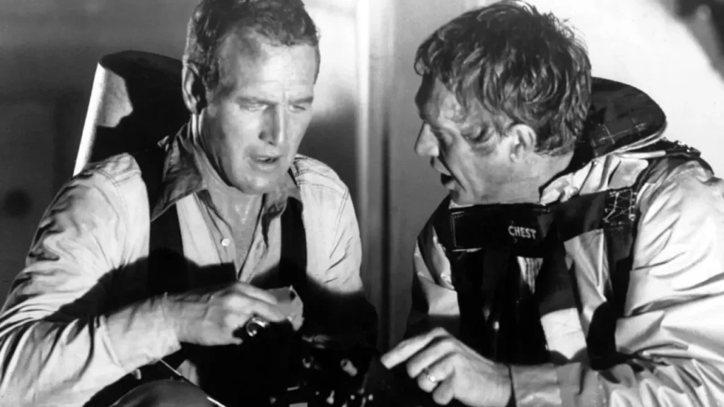 Steve McQueen y Paul Newman en El coloso en llamas