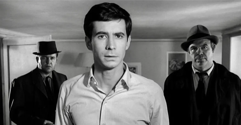 Anthony Perkins en El proceso, de Orson Wells