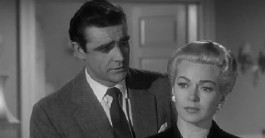 Sean Connery y Lana Turner en Brumas de inquietud
