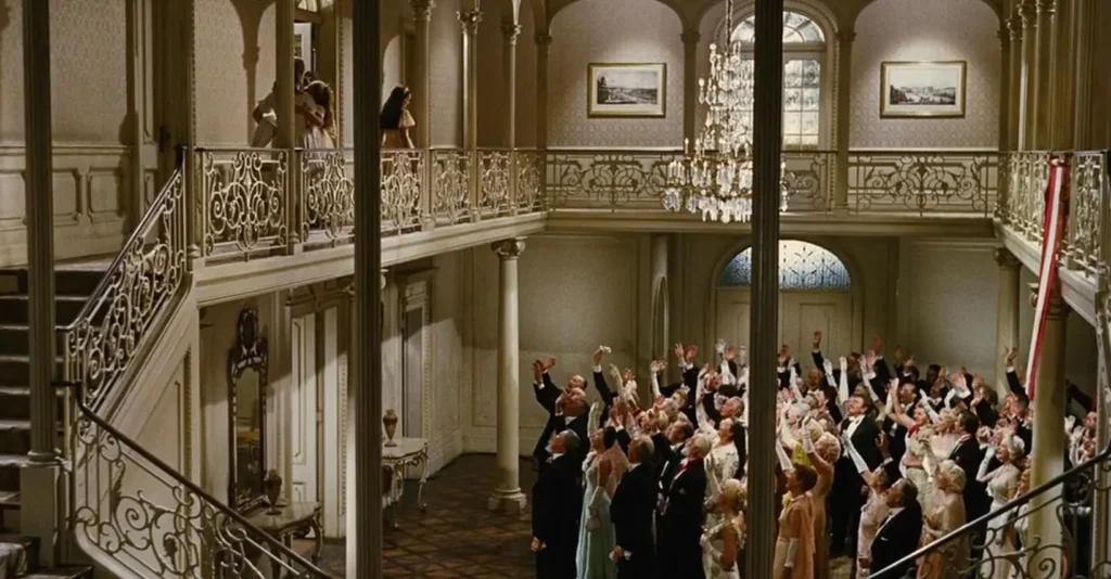 Interior de la mansión von Trapp en los estudios Fox