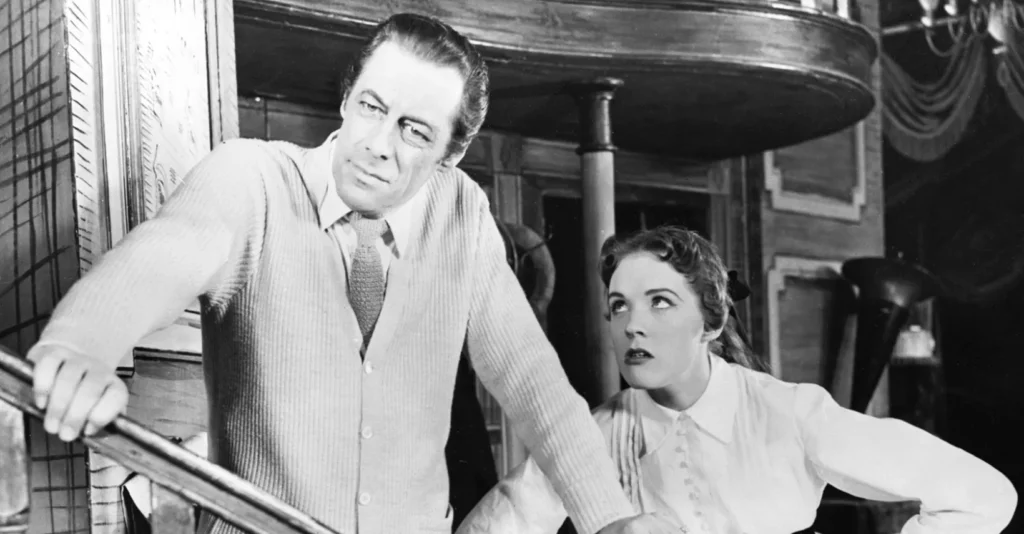 Rex Harrison y Julie Andrews en la versión teatral