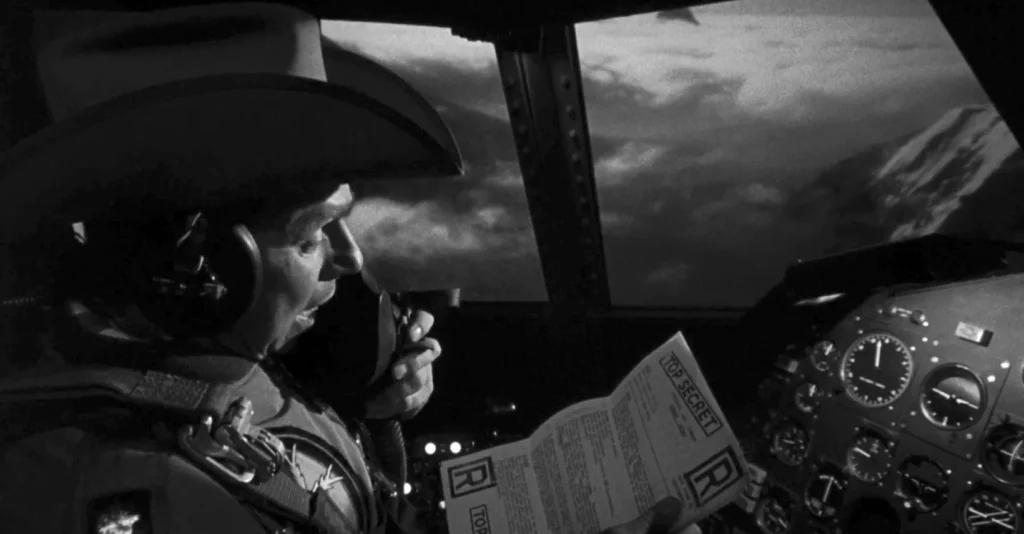 Slim Pickens dentro del bombardero