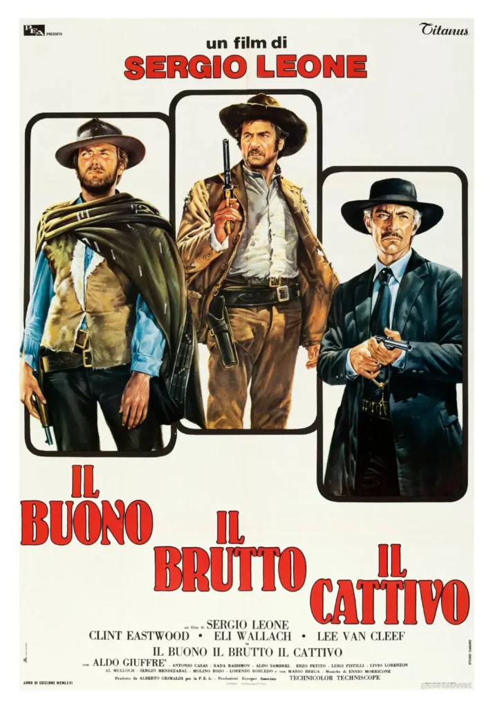 Poster Il buono, il brutto, il cattivo, de la versión italiana