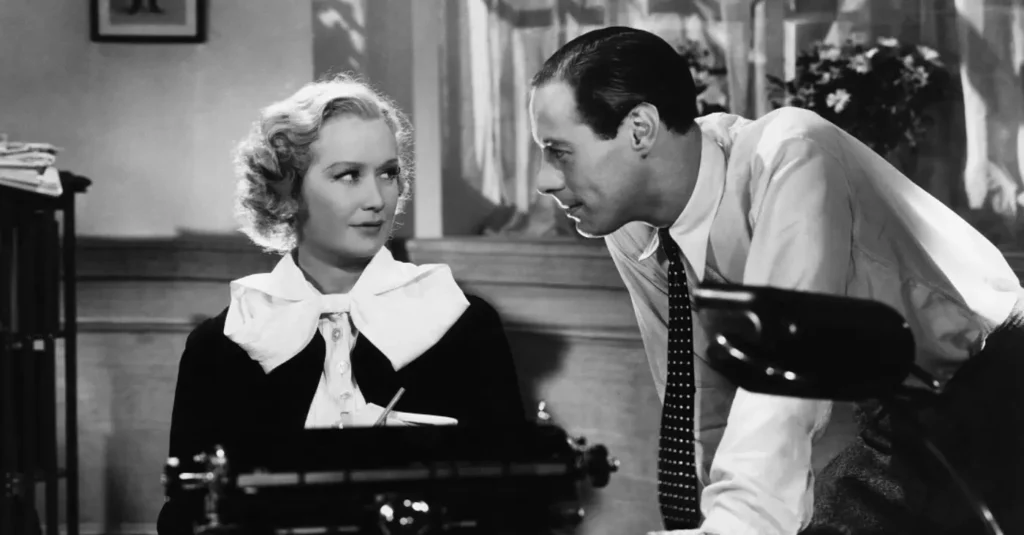 Miriam Hopkins como Ann Williams y Rex Harrison como Tommy Stapleton en Los hombres no son dioses