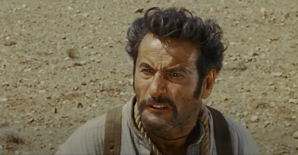 Eli Wallach interpretando a Tuco, su papel más legendario