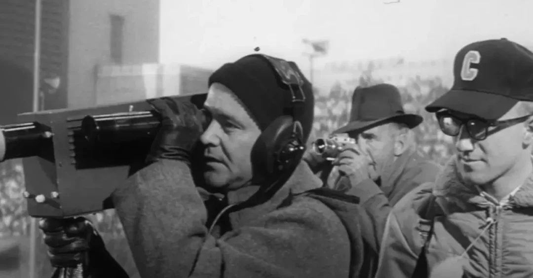 Jack Lemmon grabando el partido antes del accidente