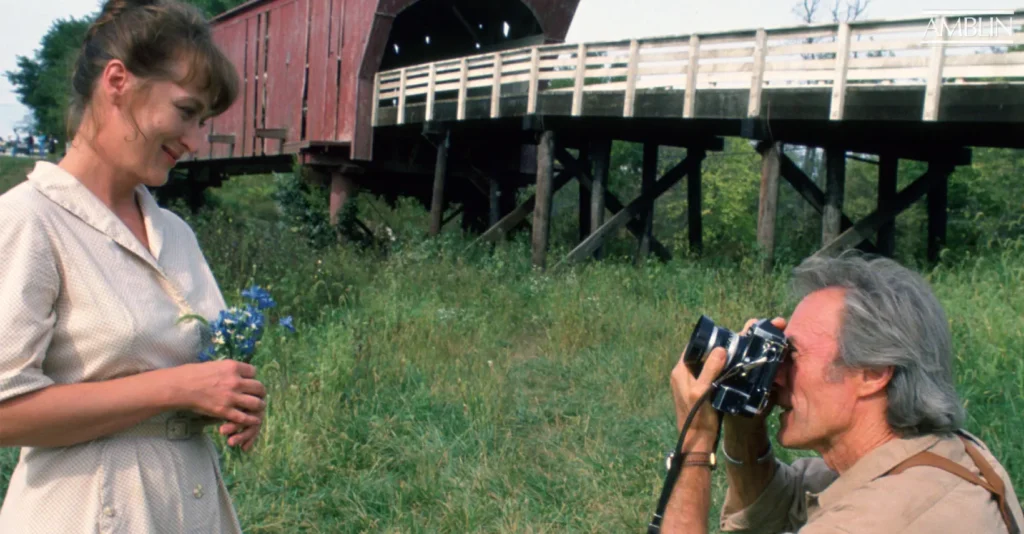 Meryl Streep y Clint Eastwood en Los puentes de Madispon