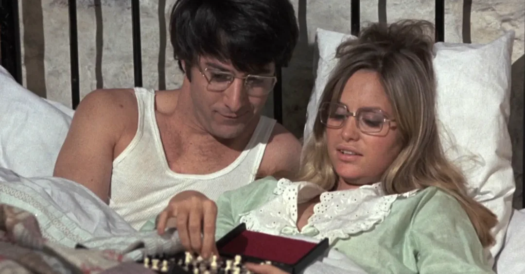 Dustin Hoffman y Susan George en Perros de paja