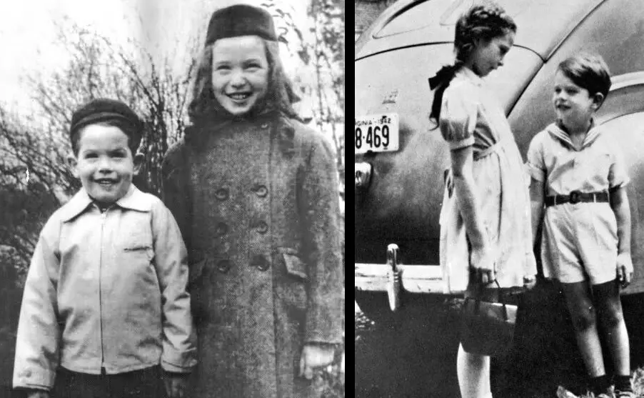 Shirley MacLaine y Warren Beatty en su infancia