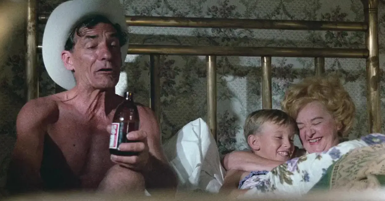 Joe Buck con su abuela cuando es niño