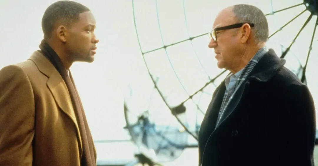 Will Smith y Gene Hackman en Enemigo Público (1998)