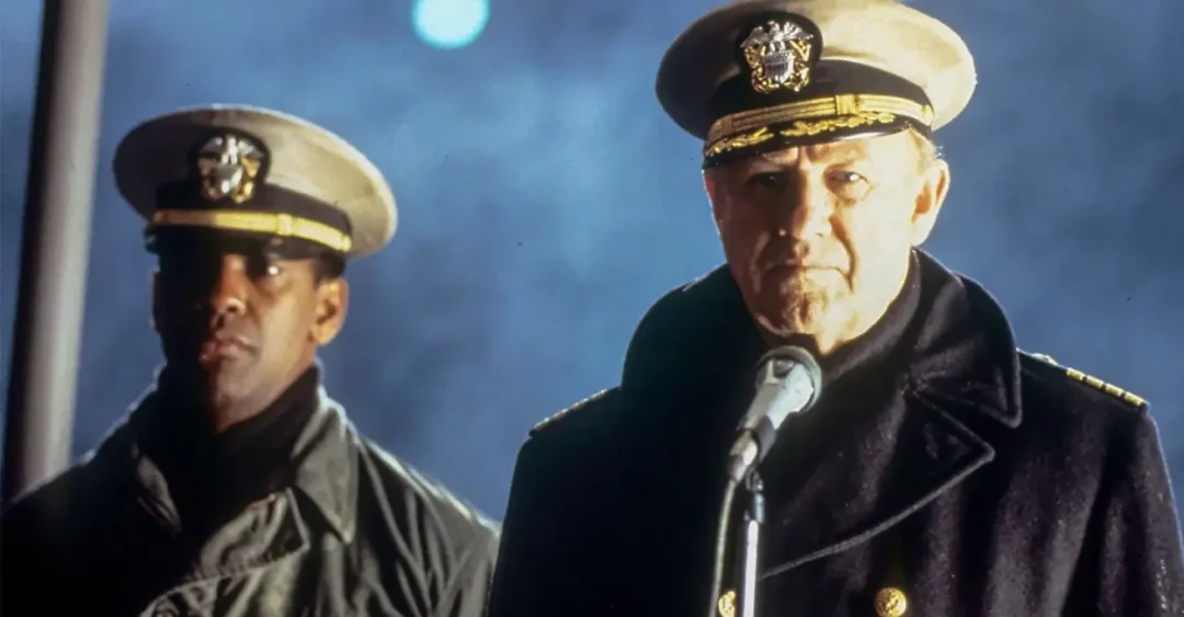 Washington y Gene Hackman en Marea Roja.