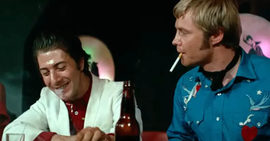 Cowboy de medianoche escena con Dustin Hoffman y Jon Voight