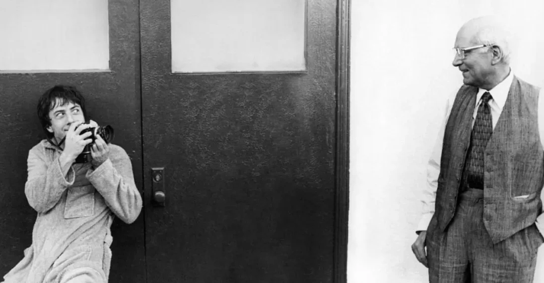 Dusting Hoffman y Laurence Olivier en el rodaje de Marathon Man