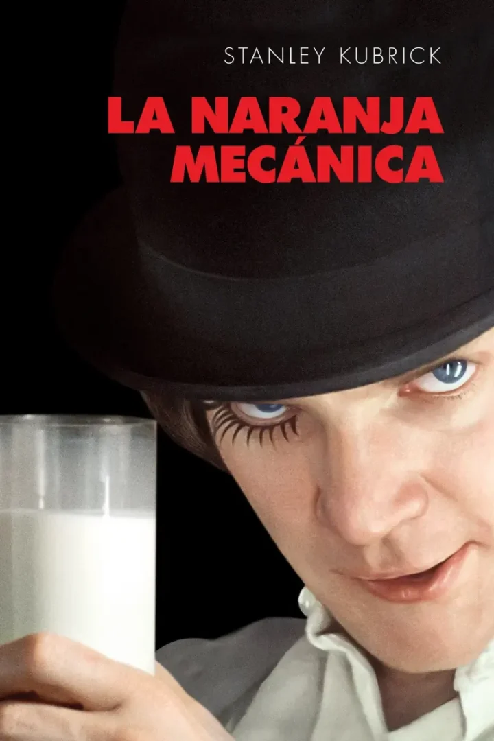 Poster con Malcolm McDowell de la La naranja mecánica