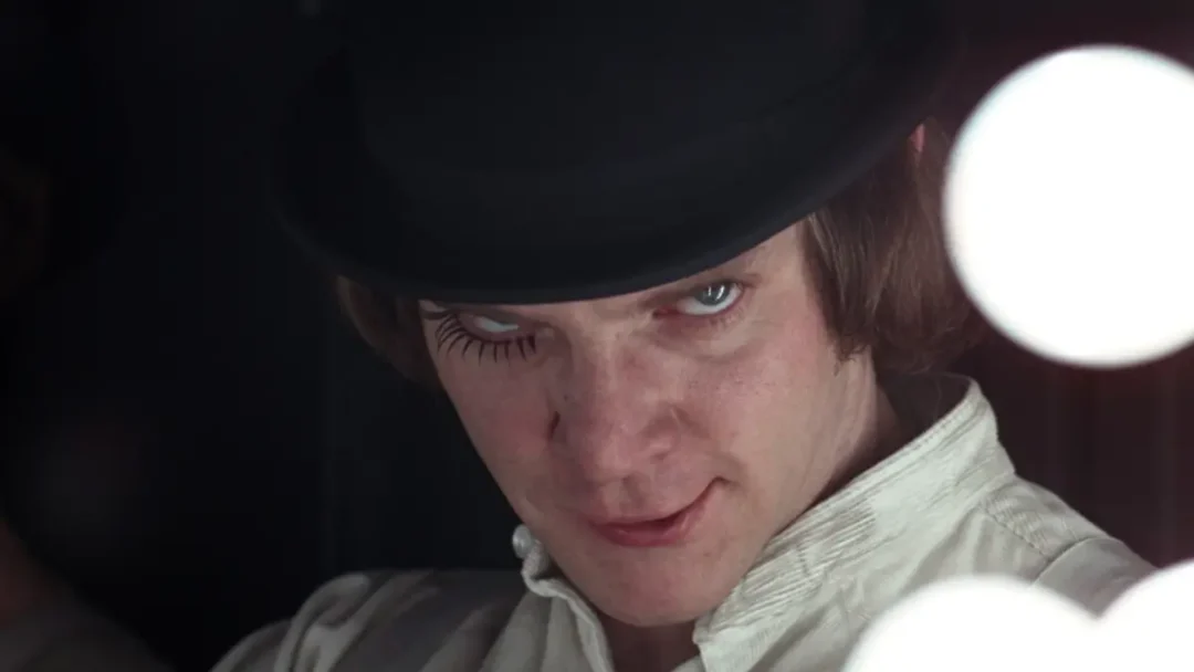 Malcolm McDowell en La naranja mecánica