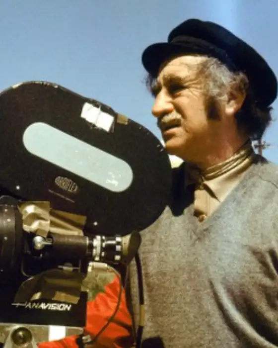 El director Don Siegel durante un rodaje