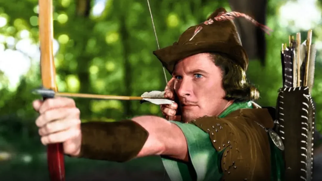 Errol Flyn en su papel de Robin Hood