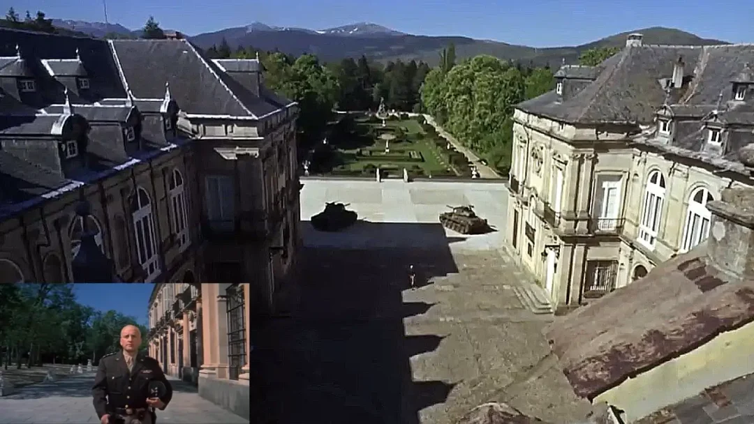 Palacio Real de La Granja de San Ildefonso, en Segovia durante el rodaje de Patton
