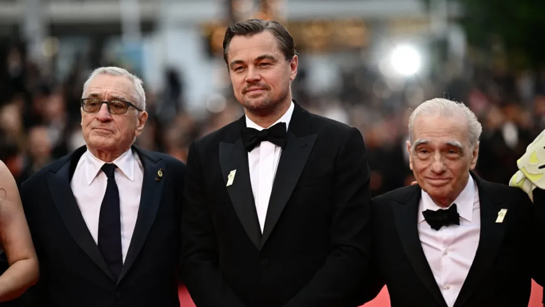 Robert De Niro, Leonardo DiCaprio y Martin Scorsese en una foto del festival de Cannes