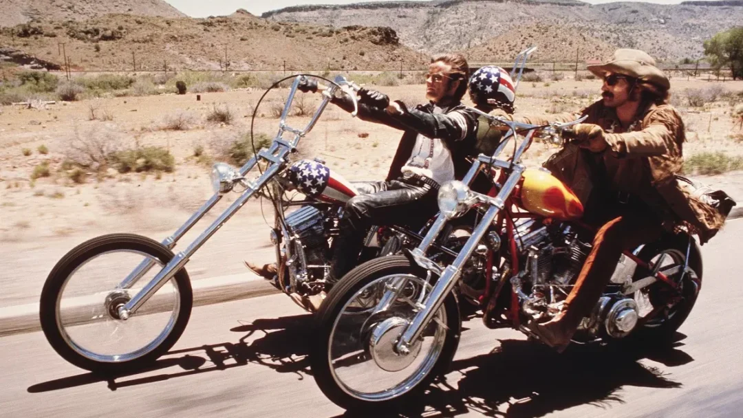 Peter Fonda y Dennis Hooper en Easy Rider (1969)