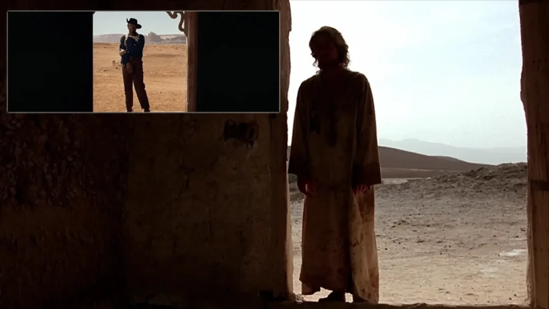 Plano en el umbral de la puerta de La última tentación de Cristo