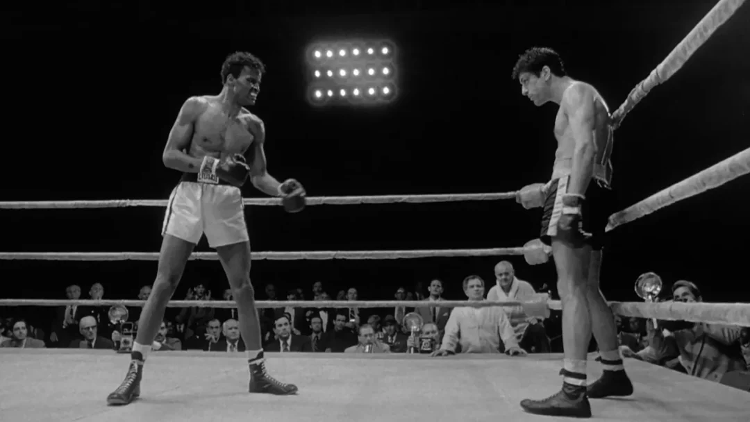 Escena de la pelea entre Sugar Ray y Jack Lamotta