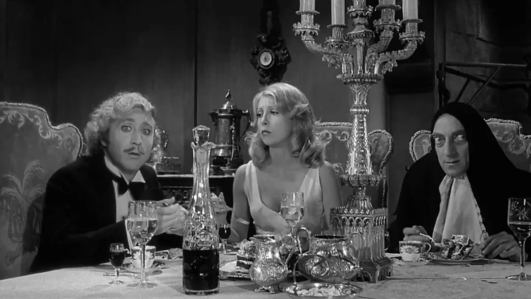 Gene Wilder, Teri Garr y Peter Boyle en El jovencito Frankestein