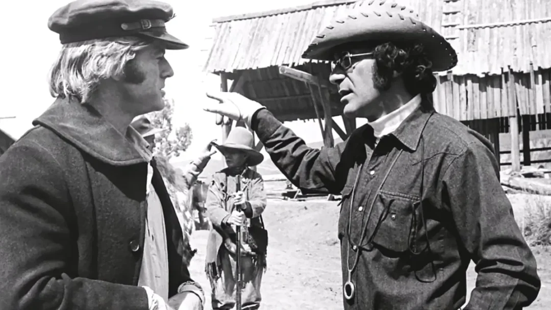 Robert Redford y Sydney Pollack durante el rodaje de Jeremiah Johnson